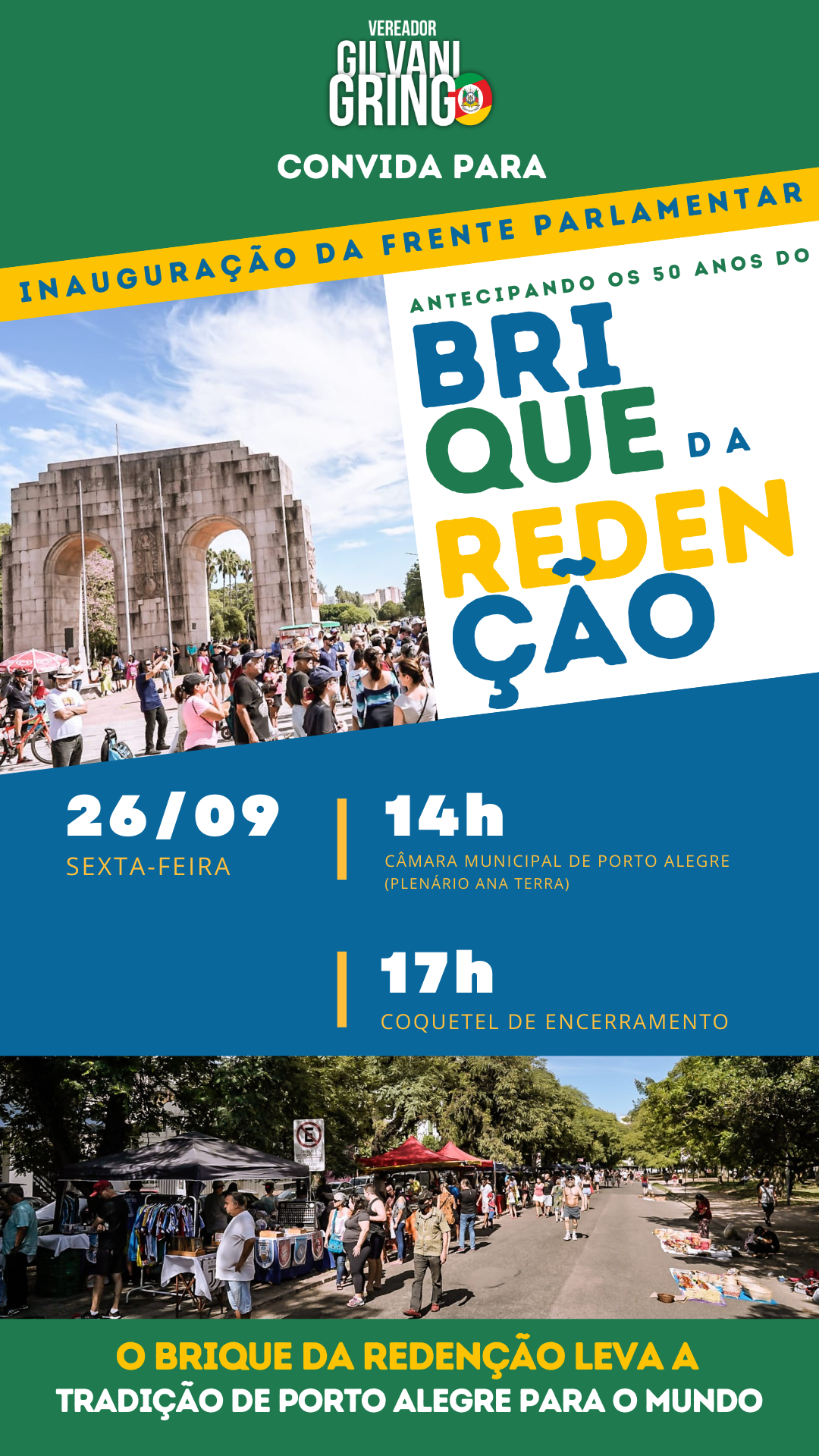 Folder do evento 50 anos do Brique da Redenção